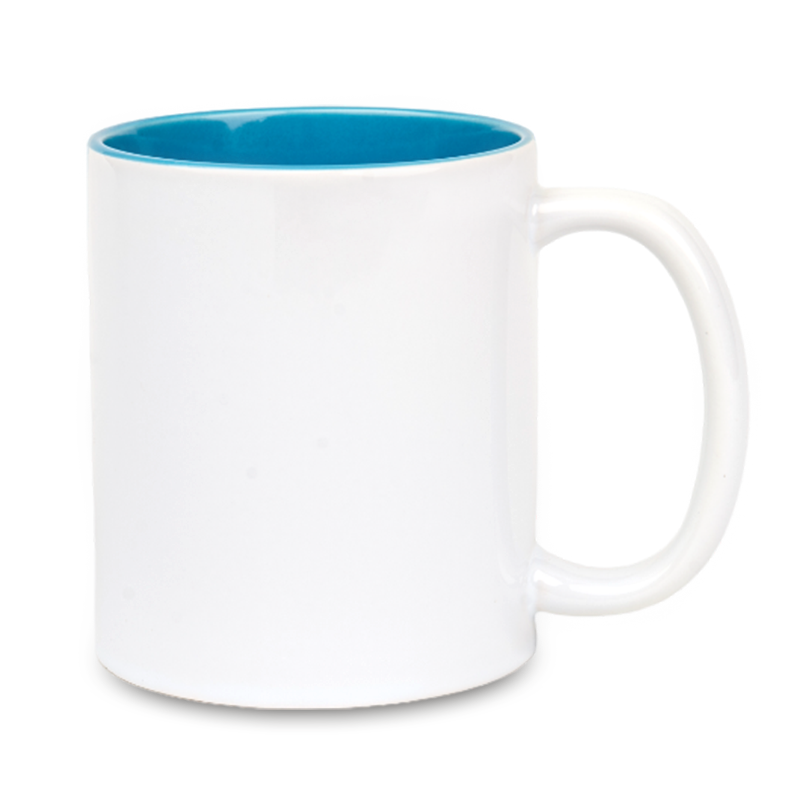 Inside color outside white sublimation mug